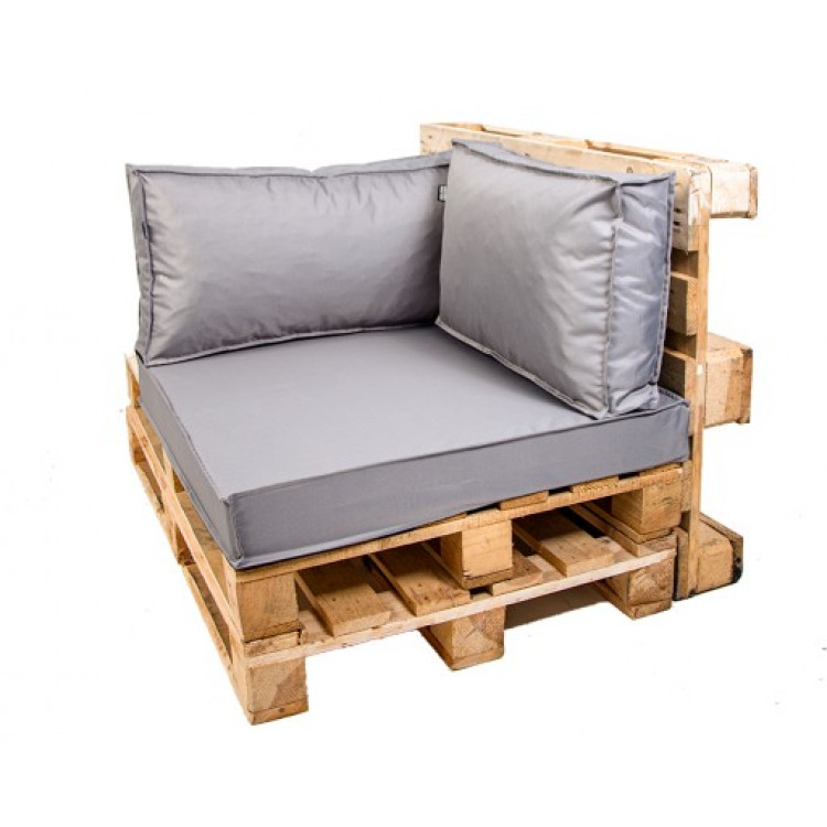 Paletové sedenie Golden Garden GG35/1 podsedák a vankúš 80cm x 80cm x 15cm Sivé